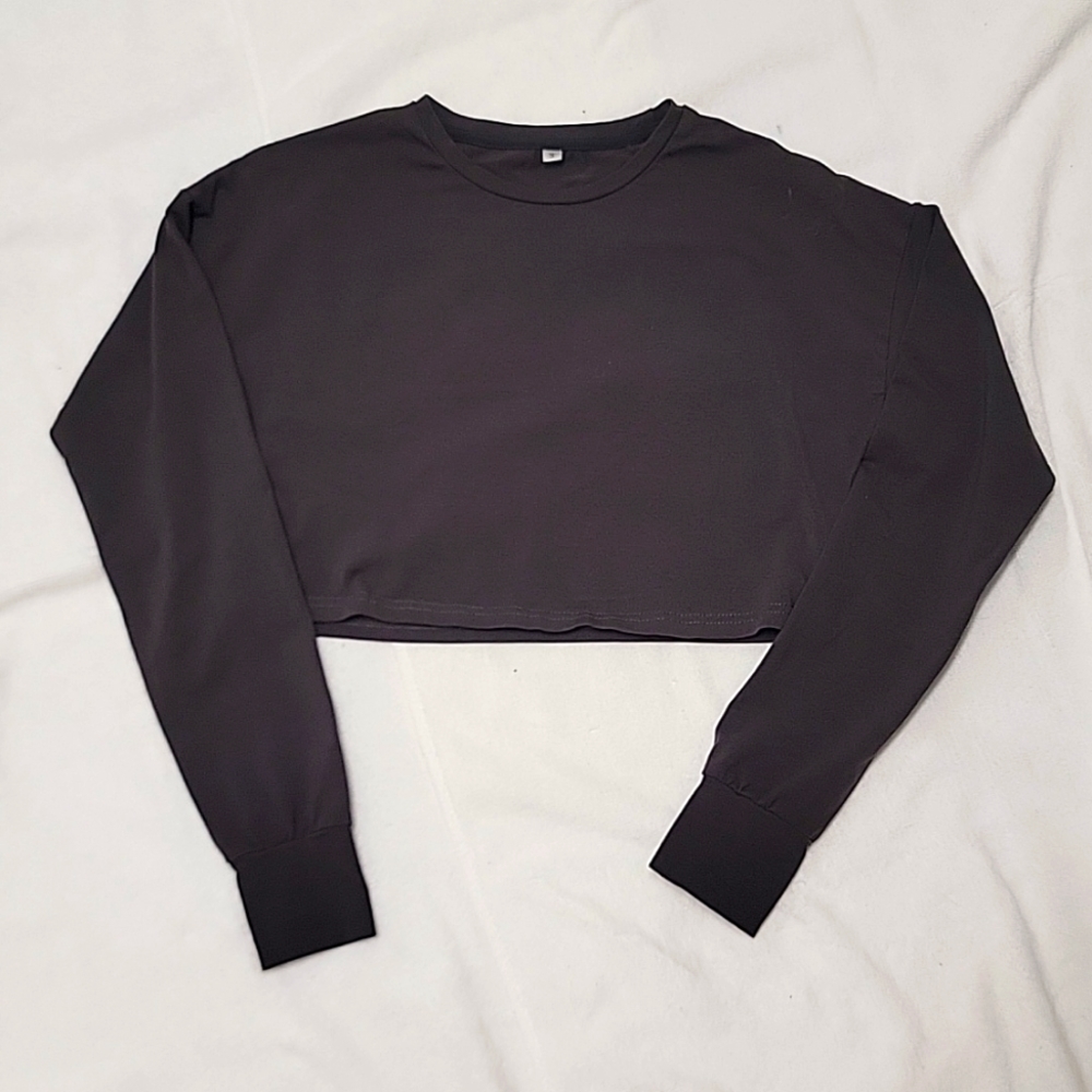 Cropped Longsleeve Stretch Tee